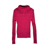 Ribbed stretch zippered sweater