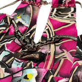 Snake necklace runched dress