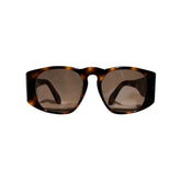 Tortoise quilted logo sunglasses