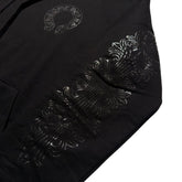 Triple black logo hoodie