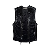 SS07 hedi slimane silk sequin runway vest