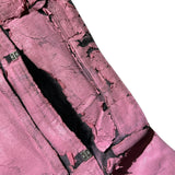 Crackled painted thigh zip denim