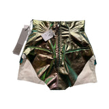 Iridescent cut off shorts