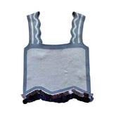 beatrix wavy embellished crop top