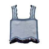 beatrix wavy embellished crop top
