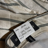 Striped silk/linen ecru trouser