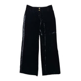 Wide leg Velvet trouser with satin trim