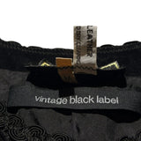 Black label leather floral appliqué jacket