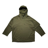 Oversized layered embroidered hoodie