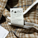 Linen plaid zippered jacket