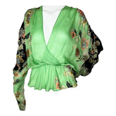 SS03 chinoiserie silk blouse