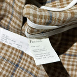 Linen plaid zippered jacket