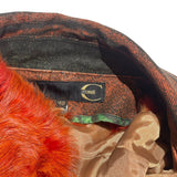 Fur ombre trench coat