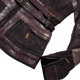 FW2008 leather sueded soldier jacket