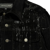 Johnny stretch velvet tassel trucker