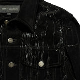 Johnny stretch velvet tassel trucker