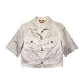 SS21 cropped boxy button down
