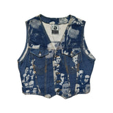 1992 faces denim vest