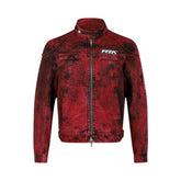 Boxy fit motorcycle jacket
