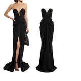 Tulle trimmed bustier gown