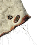 Burning embroidered cropped vest