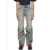 Button leg jeans