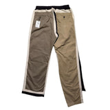 Deconstructed adjustable waist pant