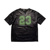 Natlover leather mesh jersey