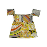 2004 graphic floral set maxi skirt + top