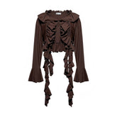 Ruffled runched bolero