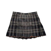 Burning embroidered pleated mini skirt
