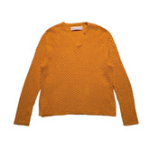 Woven knit sweater