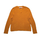 Woven knit sweater