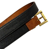 Cassandre Suede leather logo belt