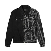 Dyed split denim jacket