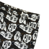 Graphic printed denim