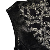 Archive Blistered leather double breast vest