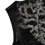Archive Blistered leather double breast vest