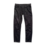 FW08 black glitter moleskin denim