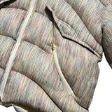 Cropped wave puffer jacket