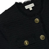 Tweed golden buttoned cropped jacket