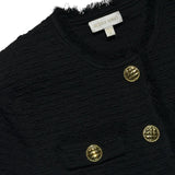 Tweed golden buttoned cropped jacket