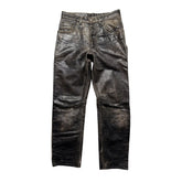 100% aged leather pant