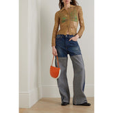 Metallic crochet knit cardigan