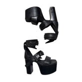 Platform gladiator kiss heel
