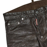 Waxed distressed cool guy slim fit denim