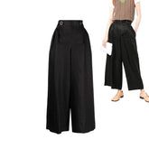 Linen wide leg trouser
