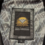 Vintage pony hair panel genuine leather jacket