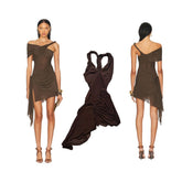 Izel stretch asymetric dress