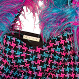 Feather Strap Mini Dress